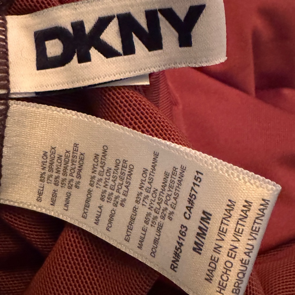 DKNY Brown One-Piece Swimsuit with Halter Design size medium - Picture 2 of 4